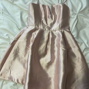 Light pink Ariana Grande style peplum dress